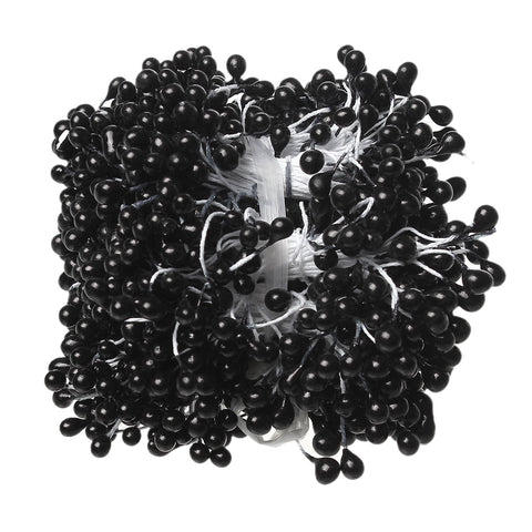 Sexy Sparkles 2 Bundle of Pearlized Artificial Flower Stamen 2-3/8" Approx. 164 Pcs (Black)