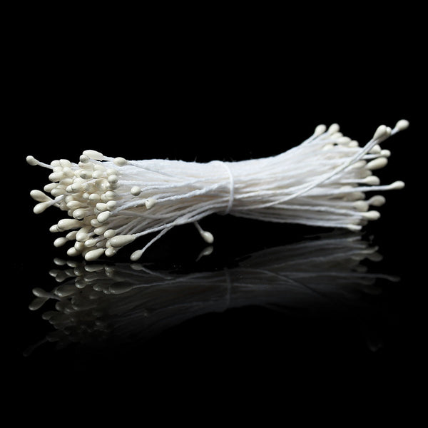 Sexy Sparkles 2 Bundle of Pearlized Artificial Flower Stamen 2-3/8" Approx. 164 Pcs (White lily)