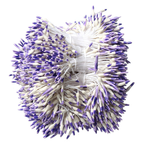 Sexy Sparkles 2 Bundle of Pearlized Artificial Flower Stamen 2-3/8" Approx. 164 Pcs (Purple)