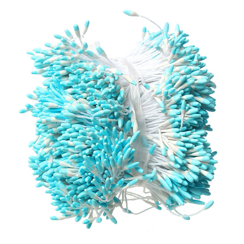 Sexy Sparkles 2 Bundle of Pearlized Artificial Flower Stamen 2-3/8" Approx. 164 Pcs (Skyblue)