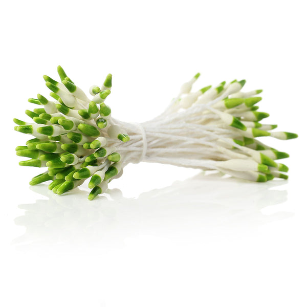 Sexy Sparkles 2 Bundle of Pearlized Artificial Flower Stamen 2-3/8" Approx. 164 Pcs (Fruit Green)