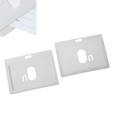 Sexy Sparkles 10 Pcs. Id Cards Badges Holders Vertical or Horizontal 4" (White)