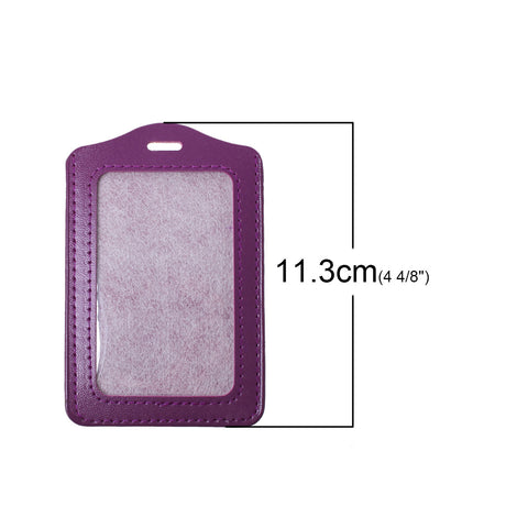 Sexy Sparkles 9 Pcs. Id Cards Badges Holders Vertical or Horizontal 4" (Purple)
