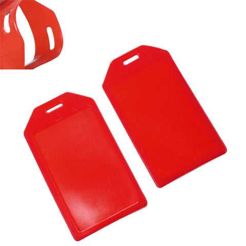 Sexy Sparkles 10 Pcs. Id Cards Badges Holders Vertical or Horizontal 4" (Red)