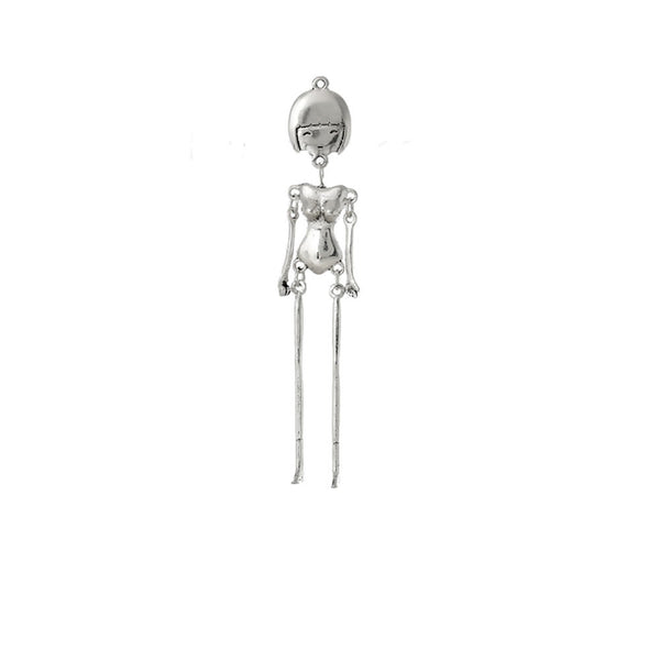 1 Pc. Body DIY Toy Doll Making Charm Pendants Antique Silver 4-1/8" x 6/8" - Sexy Sparkles Fashion Jewelry - 1