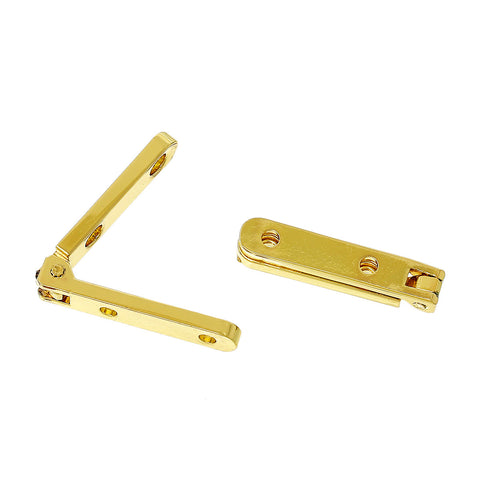 2 Pcs Door Butt Hinges Rotated From 0 Degrees to 100degrees 31mm X 6mm [Kitchen] - Sexy Sparkles Fashion Jewelry - 1