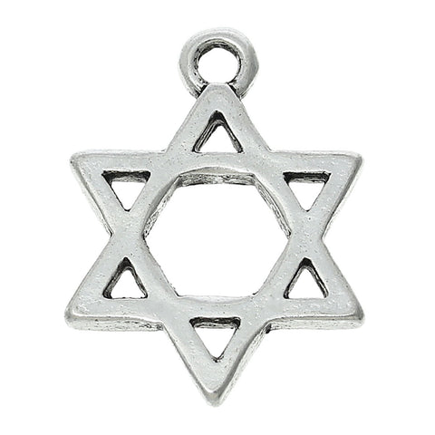 Star of David Charm Bead Dangle For Snake Chain Charm Bracelet