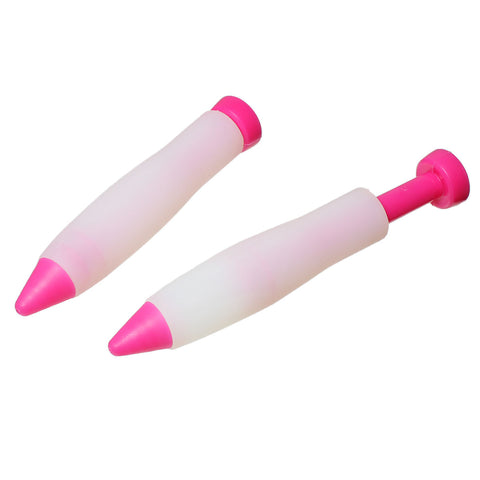 Sexy Sparkles Baking Tools Pastry Icing Piping Pen Cake Decorating Silicone Fuchsia and White 5-1/8in