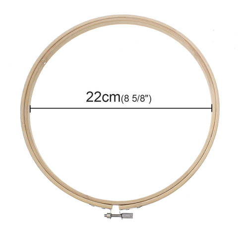 Sexy Sparkles Bamboo Embroidery Hoop Cross Stitch Supplies Circle Round Natural (22cm 8-5/8in)