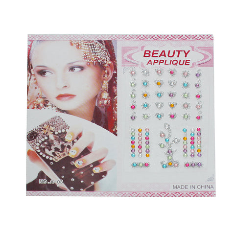 Sexy Sparkles Glitter Shimmer Temporary Tattoo Sticker Body Art Flowers, Starts, Hearts with Rhinestones 1 Sheet (Pink Blue Hearts)