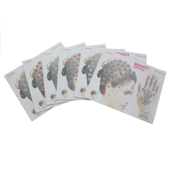 Sexy Sparkles Sexy Sparkles Glitter Shimmer Temporary Tattoo Sticker Body Art Circle with Rhinestones 1 Sheet (Clear)