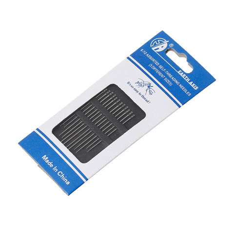 12 Pcs Self Threading Sewing Needles Two Holes .8mm,36mm,42mm,50mm - Sexy Sparkles Fashion Jewelry - 3