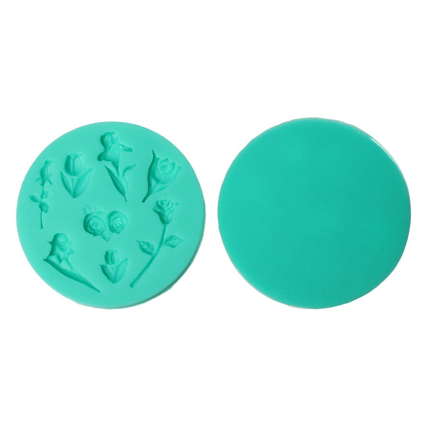 Sexy Sparkles Flower Pattern Silicone Baking Tools for Chocolate Fondant Mold Cake Mould