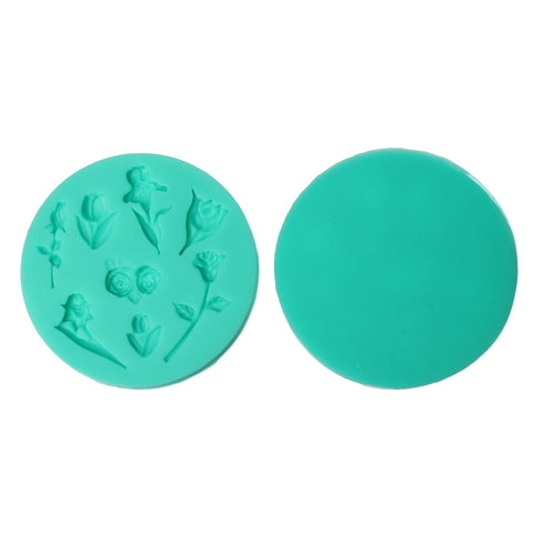 Sexy Sparkles Flower Pattern Silicone Baking Tools for Chocolate Fondant Mold Cake Mould