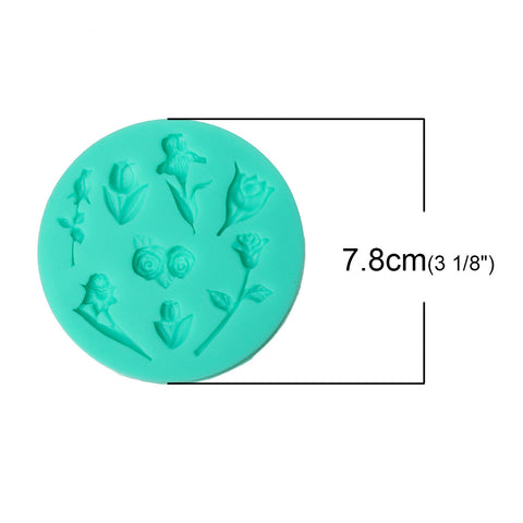 Sexy Sparkles Flower Pattern Silicone Baking Tools for Chocolate Fondant Mold Cake Mould