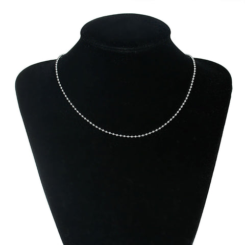 304 Stainless Steel Chain Jewelry Necklace Silver Tone Ball Chains with Lobster Claw Clasp 2.3mm Dia - Sexy Sparkles Fashion Jewelry - 4