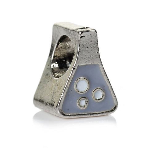 Science Flask Charm European Bead Compatible with Snake Chain Charm Bracelets â€¦ - Sexy Sparkles Fashion Jewelry - 1