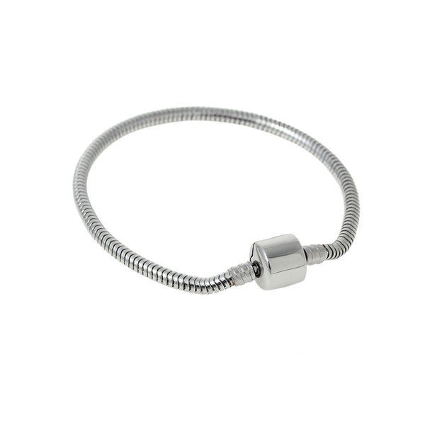 304 Stainless Steel European Style Snake Chain Charm Bracelets 6 2/8" - Sexy Sparkles Fashion Jewelry - 1