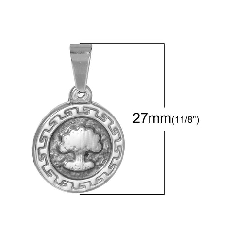 Stainless Steel Lucky Wishing Tree Pendant - Sexy Sparkles Fashion Jewelry - 2