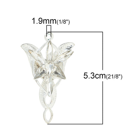 The Arwen Evenstar Pendant With Clear Rhinestones - Sexy Sparkles Fashion Jewelry - 3