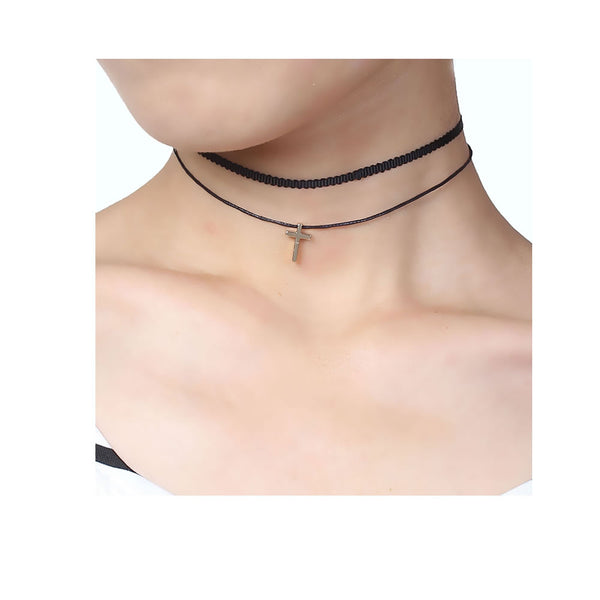 Sexy Sparkles Velvet Corset Choker Necklace for Women Girls Gothic Choker Bolo Tie Chokers - Sexy Sparkles Fashion Jewelry - 1
