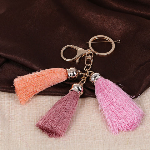 Sexy Sparkles Key Chains Key Rings Lobster Clasp With Multi color Rayon Tassel - Sexy Sparkles Fashion Jewelry - 2