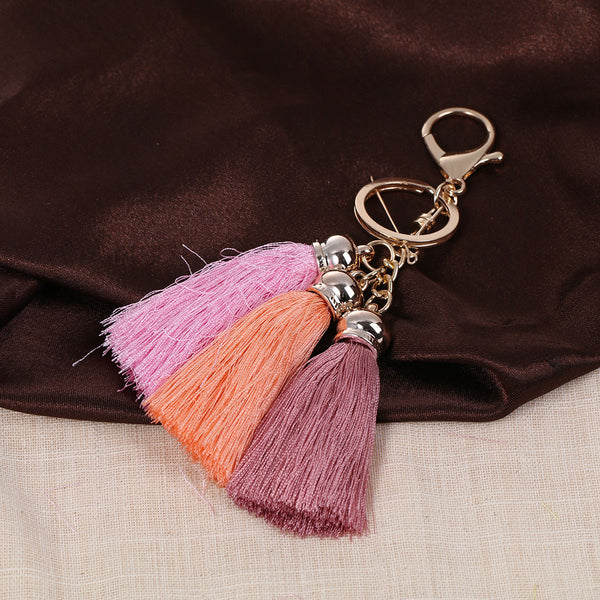 Sexy Sparkles Key Chains Key Rings Lobster Clasp With Multi color Rayon Tassel - Sexy Sparkles Fashion Jewelry - 3