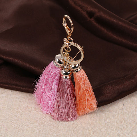 Sexy Sparkles Key Chains Key Rings Lobster Clasp With Multi color Rayon Tassel - Sexy Sparkles Fashion Jewelry - 1
