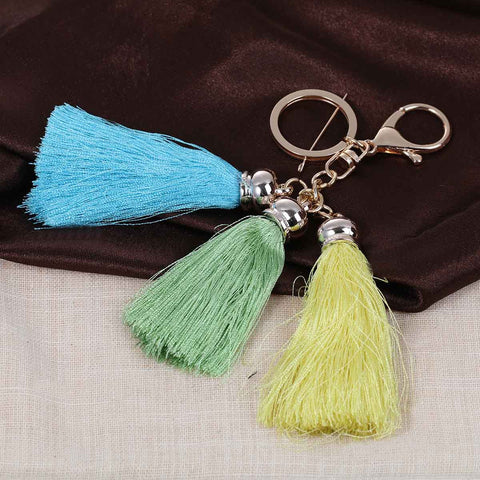 Sexy Sparkles Key Chains Key Rings Lobster Clasp With Multi color Rayon Tassel - Sexy Sparkles Fashion Jewelry - 3