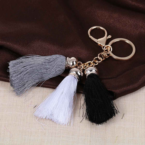 Sexy Sparkles Key Chains Key Rings Lobster Clasp With Multi color Rayon Tassel - Sexy Sparkles Fashion Jewelry - 2