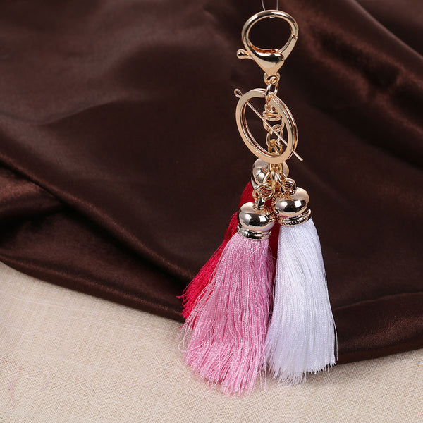 Sexy Sparkles Key Chains Key Rings Lobster Clasp With Multi color Rayon Tassel - Sexy Sparkles Fashion Jewelry - 1