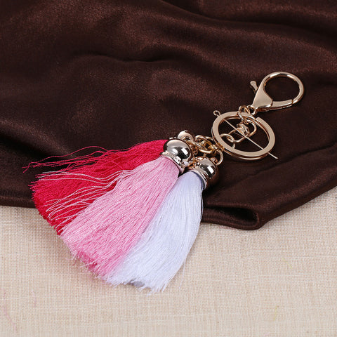 Sexy Sparkles Key Chains Key Rings Lobster Clasp With Multi color Rayon Tassel - Sexy Sparkles Fashion Jewelry - 2