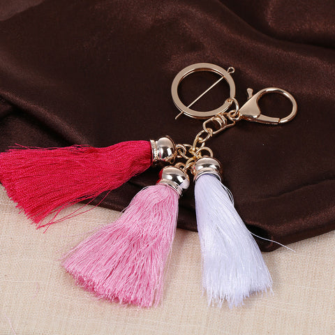 Sexy Sparkles Key Chains Key Rings Lobster Clasp With Multi color Rayon Tassel - Sexy Sparkles Fashion Jewelry - 3