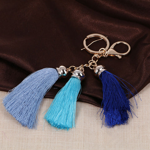 Sexy Sparkles Key Chains Key Rings Lobster Clasp With Multi color Rayon Tassel - Sexy Sparkles Fashion Jewelry - 2