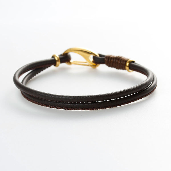 Dark Coffee European Style Double Layor Charm Bracelets 19.5cm(7 5/8") long