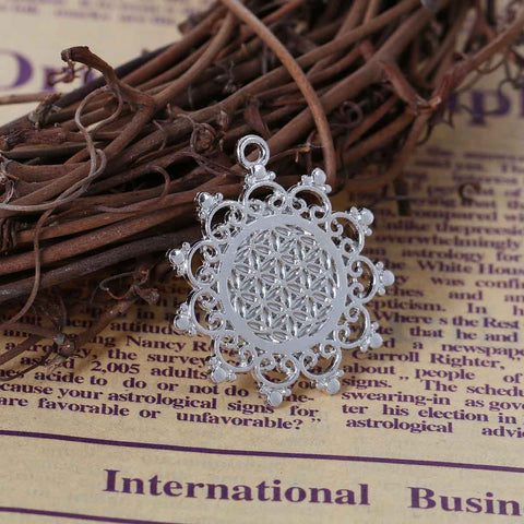 Flower Of Life Pendants for Necklace Silver Tone - Sexy Sparkles Fashion Jewelry - 3