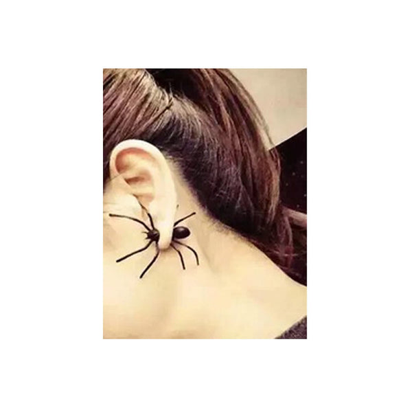 SEXY SPARKLES Sexy Sparkles Halloween Spider 3D Double Sided Ear Stud Cute Earring for Women