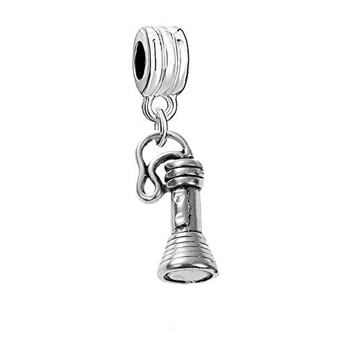 SEXY SPARKLES 3D Flashlight Charm Bead for European Snake Chain Charm Bracelet - Sexy Sparkles Fashion Jewelry - 1