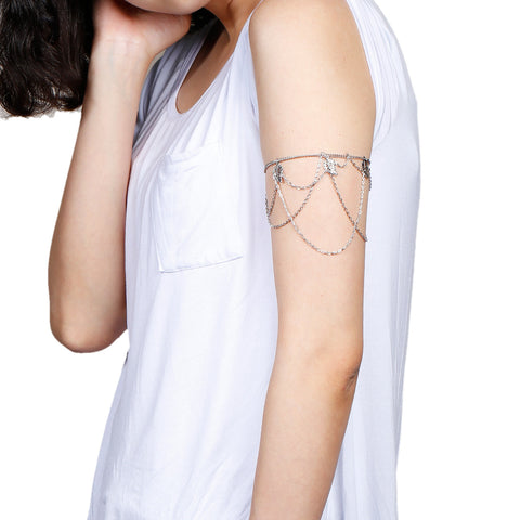 Body Sexy Sparkles Upper Arm Chain Women Jewelry Arm Harness Chain Cuff Armband Armlet Bracelet - Sexy Sparkles Fashion Jewelry - 1