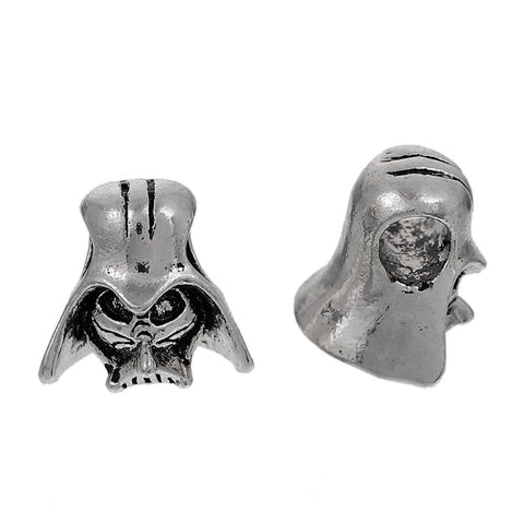 Sexy Sparkles Star Wars Darth Vader Mask Charm Bead Fits European Charm Bracelets & Necklaces - Sexy Sparkles Fashion Jewelry - 3