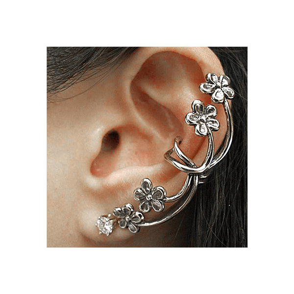 Sexy Sparkles Ear Cuff Clip On Stud Wrap Earrings For Left Ear