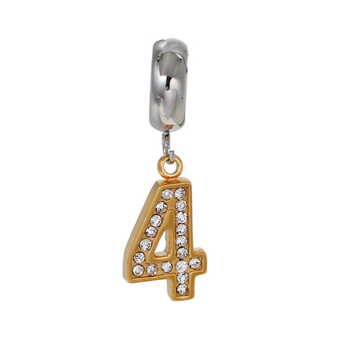 Sexy Sparkles Stainless Steel Letter Charms 0-9 Dangling European Compatible Fits Pandora Charms Bracelet - Sexy Sparkles Fashion Jewelry - 1