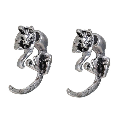 SEXY SPARKLES Sexy Sparkles 3D Double Sided Cat Ear Stud Earrings for Women - Sexy Sparkles Fashion Jewelry - 4