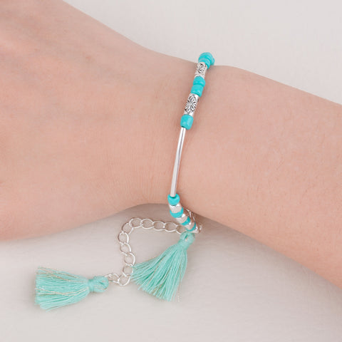 Sexy Sparkles Women and girls Morse Code " SISTER " Bracelet with Tassel - Sexy Sparkles Fashion Jewelry - 2