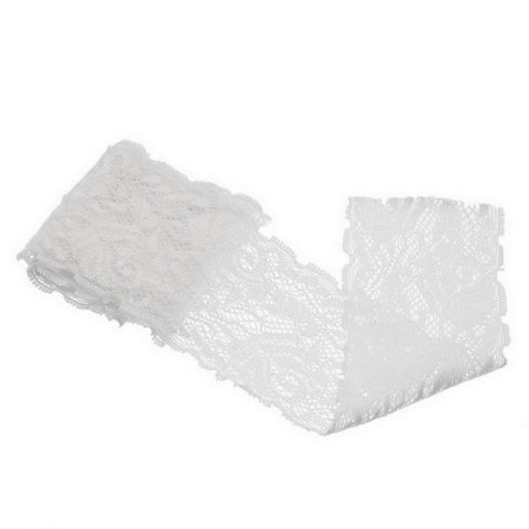 10 Yards Cotton Stretch Floral Lace Ribbon Edge Trim Wedding Bridal Dress Whi... - Sexy Sparkles Fashion Jewelry - 3