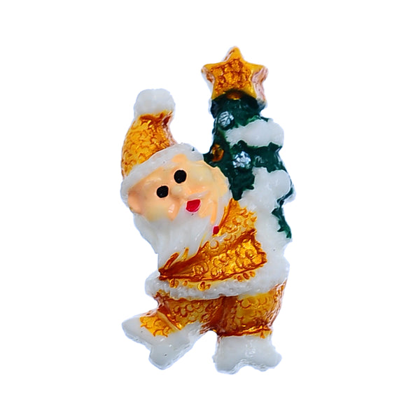 Sexy Sparkles 5 Pcs Christmas Holidays Resin Embellishment Findings (23mm x 12mm Santa Claus)