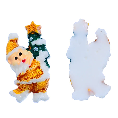 Sexy Sparkles 5 Pcs Christmas Holidays Resin Embellishment Findings (23mm x 12mm Santa Claus)