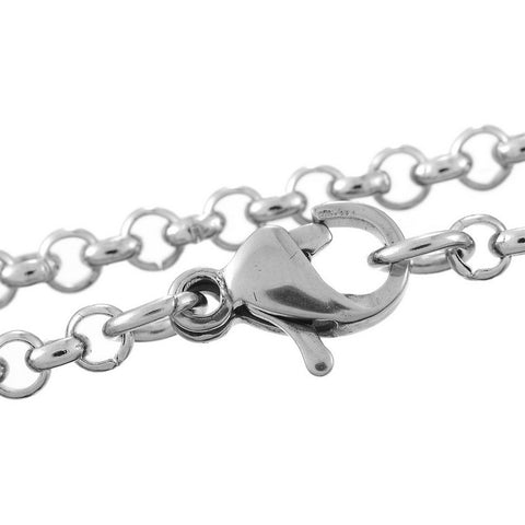 304 Stainless Steel Jewelry Chain Necklace Silver Tone Link Cable Chain With Lobster Claw Clasp - Sexy Sparkles Fashion Jewelry - 3