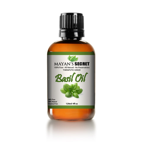 Basil Oil 100% Pure and Natural,Theraputic Grade Essential Oil Huge 4oz Glass Bottle