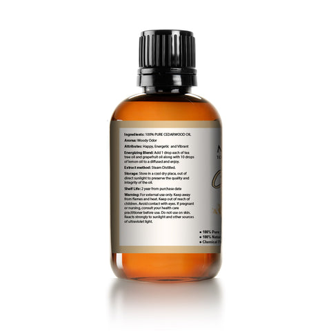 Cedarwood Essential Oil - 100% Pure Therapeutic Grade for Sleep, Hair